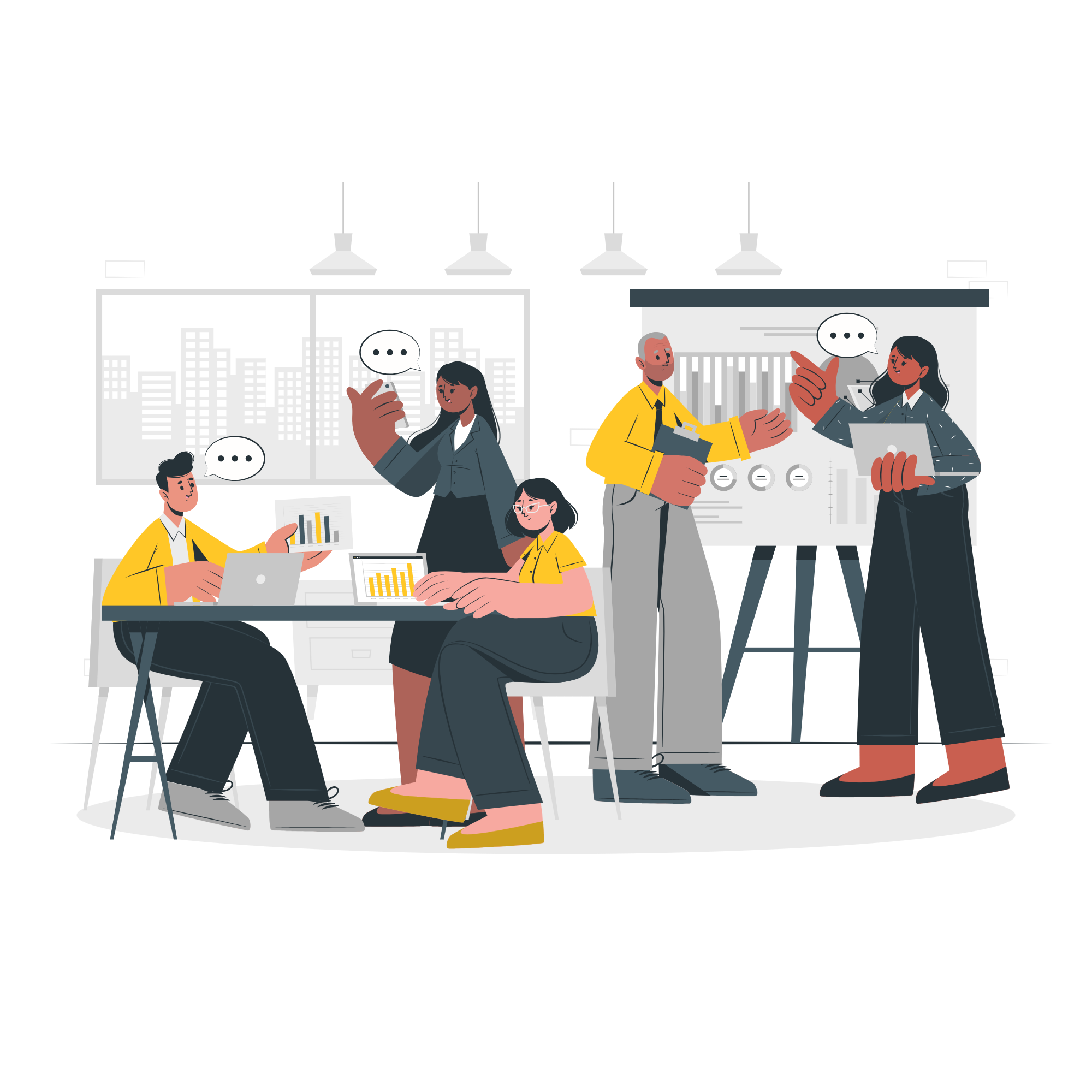 Company collaboration concept illustration