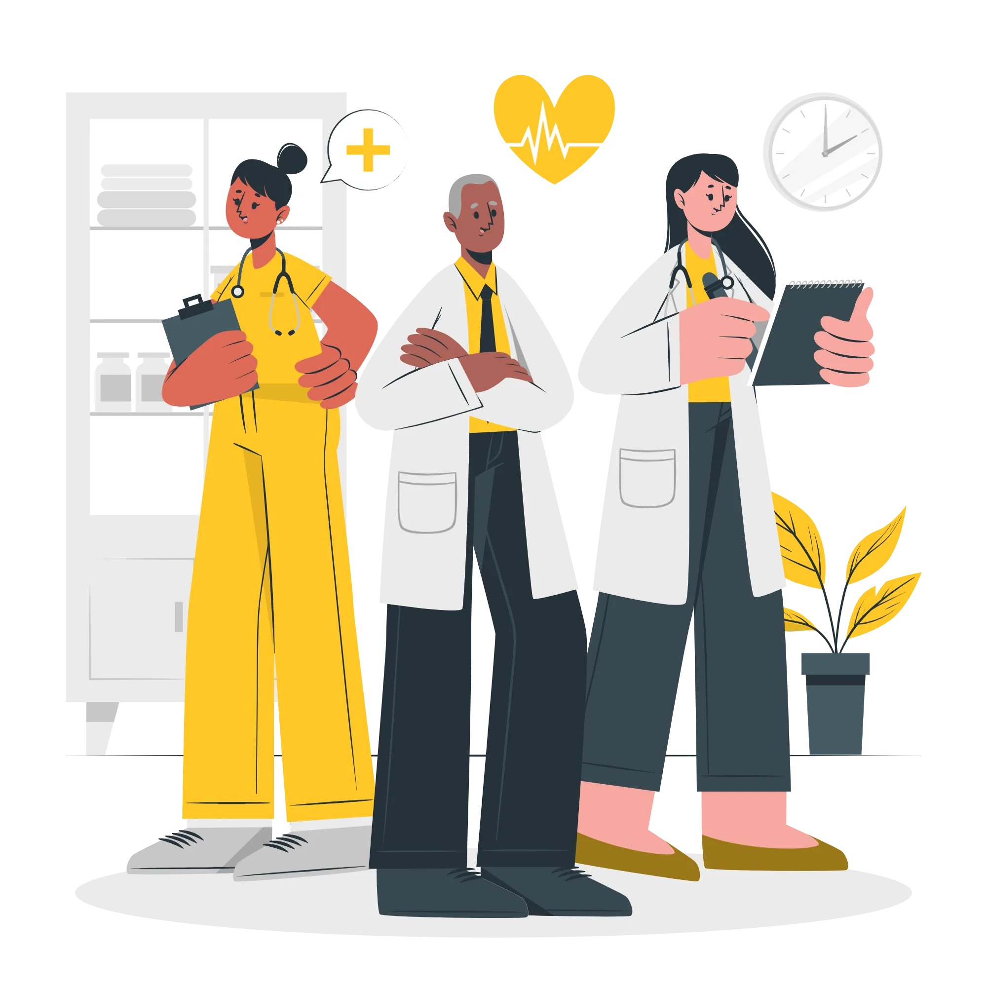 Healthcare professionals illustration