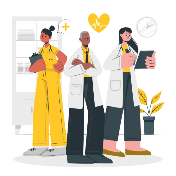 Healthcare professionals illustration